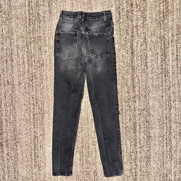 We The Free Free People Black Washed Denim Jeans Size 26 - Picture 8 of 9